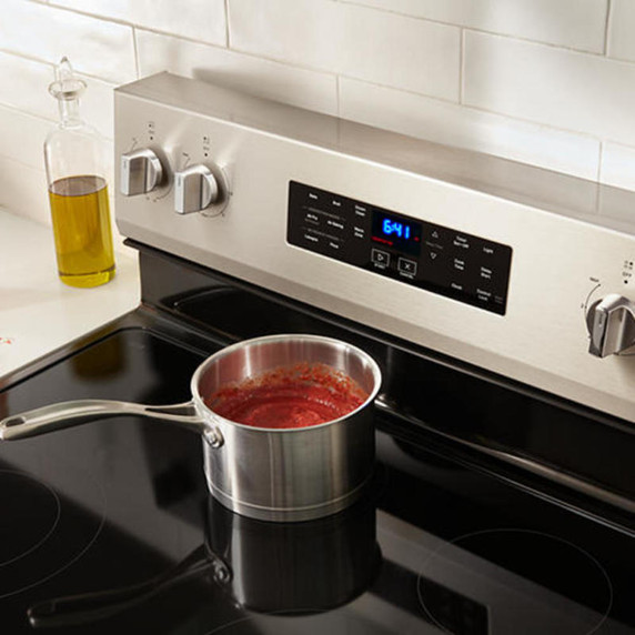 Whirlpool® 30-inch Electric Range with Fan Convection Air Cooking Technology YWFES4530SW
