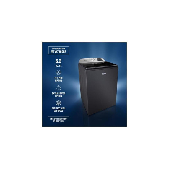 Maytag® 6.0 Cu. Ft. Pet Pro Top Load Agitator Washer with Extra Power and Sanitize Cycle with Oxi MTW7205RF