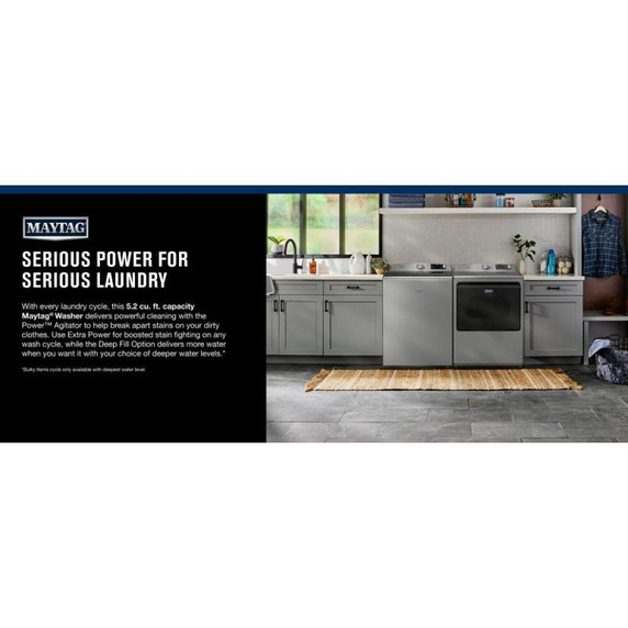 Maytag® 6.0 Cu. Ft. Top Load Agitator Washer with Extra Power and Smart Appliance MTW6205RR