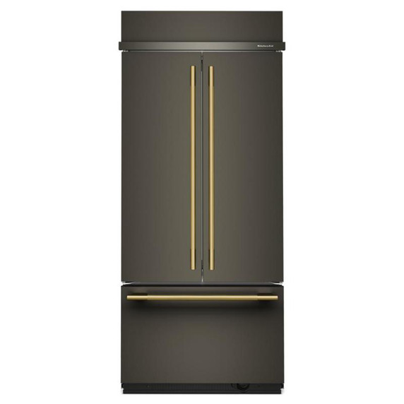 Kitchenaid® 20.8 Cu. Ft. 36" Built-In French Door Bottom Mount Refrigerator with Platinum Interior KBFN536SBE