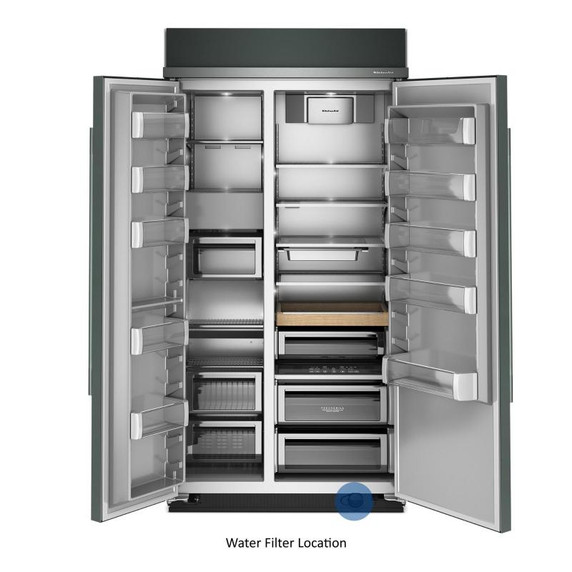 Kitchenaid® 25.5 Cu. Ft. 42" Built-In Side-by-Side Refrigerator with Platinum Interior KBSN742SJP