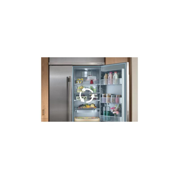 Kitchenaid® 29.4 Cu. Ft. 48" Built-In Side-by-Side Refrigerator features Exterior Water and Ice Dispenser with Measured Fill KBSD748SPS