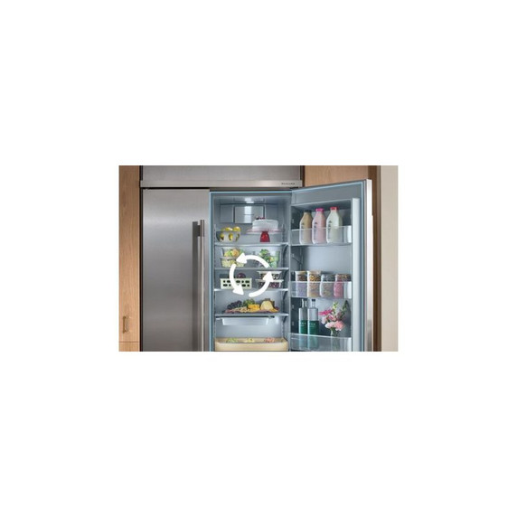 Kitchenaid® 25.1 Cu. Ft. 42" Built-In Side-by-Side Refrigerator features Exterior Water and Ice Dispenser with Measured Fill KBSD742SPS