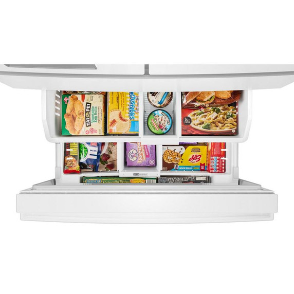 Whirlpool® 29 Cu. Ft. Family-Sized Capacity French door refrigerator with Flexible Temperature Drawer WRMF3536SW Whirlpool® 29 Cu. Ft. Family-Sized Capacity French door refrigerator with Flexible Temperature Drawer WRMF3536SW