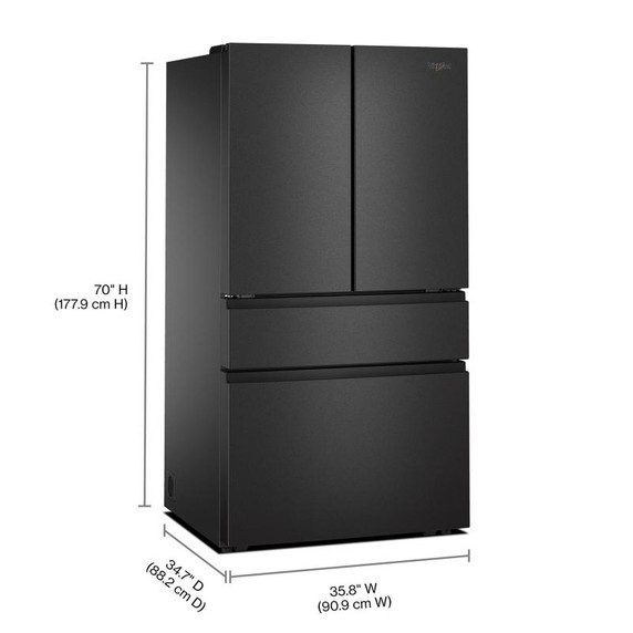 Whirlpool® 30 Cu. Ft. Family-Sized Capacity French door refrigerator with Flexible Tempearture Drawer WRMF3336SV