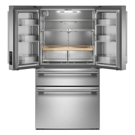 Kitchenaid® 30 cu. ft. French Door Refrigerator with Interior Water and Ice and FreshChill™ Full-Width Refrigerated Drawer KRMF336SPS