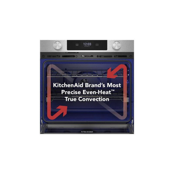 Kitchenaid® 27-inch Smart Electric Single Wall Oven with Assisted Cooking Modes - PrintShield™ Finish KOES727SPS