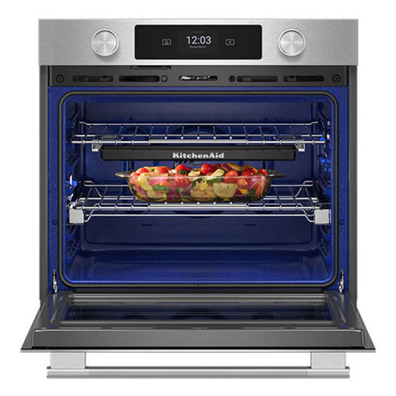 Kitchenaid® 27-inch Smart Electric Single Wall Oven with Assisted Cooking Modes - PrintShield™ Finish KOES727SPS
