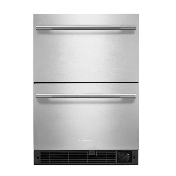 Kitchenaid® 24" Stainless Steel Undercounter Double-Drawer Refrigerator/Freezer KUCT524SSB Kitchenaid® 24" Stainless Steel Undercounter Double-Drawer Refrigerator/Freezer KUCT524SSB