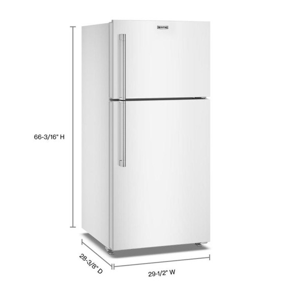 Maytag® 30-Inch Wide Top-Freezer Refrigerator with Garage Mode - 19 Cu. Ft. MRTX5119SW