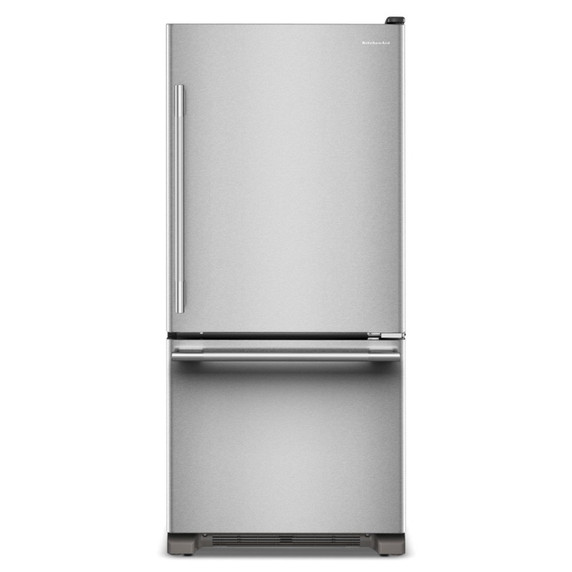 Kitchenaid® 19 Cu. Ft. 30-Inch Standard-Depth Bottom Mount Refrigerator with Right Door Swing KRBR130SPS