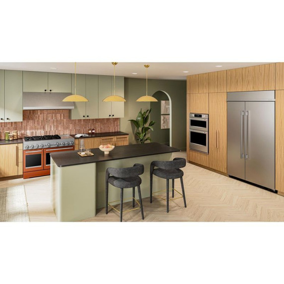 Kitchenaid® 48-Inch 6 Burner Commercial-Style Dual Fuel Range with Griddle KFDD948SSC
