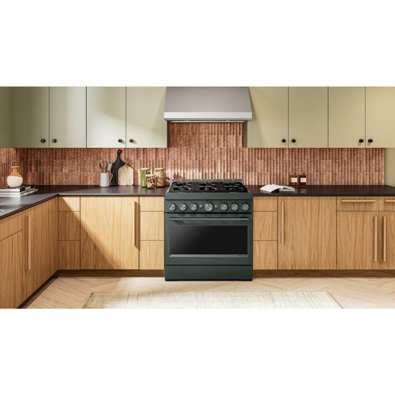 KitchenAid® 36-Inch 6 Burner Commercial-Style Gas Range with No Preheat Air Fry Mode KFGS936SJP