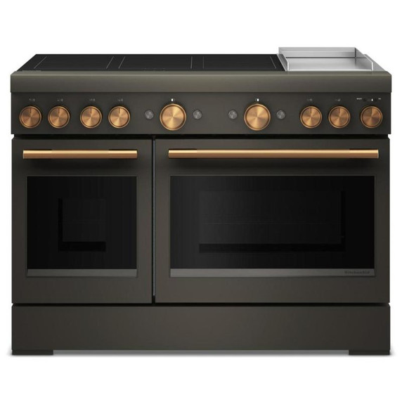 KitchenAid® 48-Inch 6-Element Induction Freestanding Commercial-Style Range with Griddle KFID948SBE