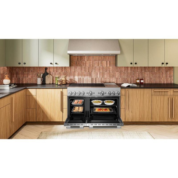 KitchenAid® 48-Inch 6-Element Induction Freestanding Commercial-Style Range with Griddle KFID948SSS
