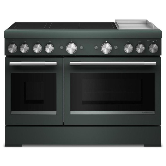 Kitchenaid® 48-Inch 6-Element Induction Freestanding Commercial-Style Range with Griddle KFID948SJP