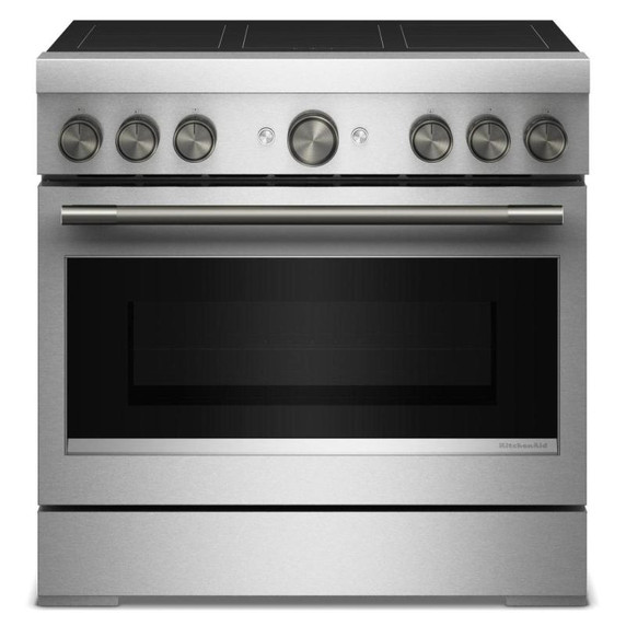 KitchenAid® 36-Inch 6-Element Induction Freestanding Commercial-Style Range with Air Fry KFIS936SSS