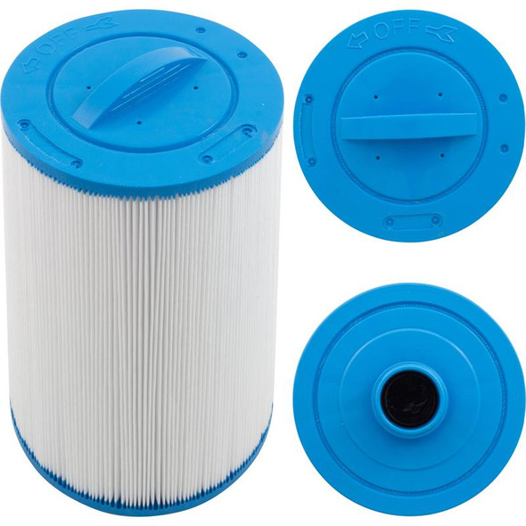 Spa Filter Cartridge 6"x 8-1/4", Top: Handle, Bottom: 1-1/2" Male SAE Thread