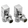 Reina Loge -Polished Angled-15mm Manual Radiator Valves