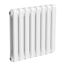 Reina Coneva Horizontal- White -Mild Steel Designer Single Radiator -(550 x 580mm)