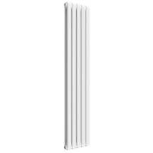 Reina Coneva Vertical- White- Mild Steel Designer Single Radiator -(1800 x 370mm)