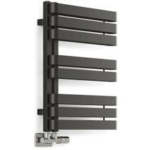 Terma WARP S 655 x 500 Heated Towel Rail - Soft 9005 Matt Black