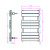 Queenstown Orca Black Designer Towel Radiator - 800 x 450mm-Dimensions