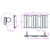 Queenstown Designer Towel Radiator -Anthracite Grey- 800 x 450mm-Dimensions.