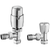 Thermostatic Controlled Angled Radiator Valves - Chrome