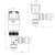 Thermostatic Controlled Angled Radiator Valves - Anthracite-Dimensions