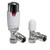 Thermostatic TRV Angled Radiator Valves 1/2" x 15mm - Choice of Colours