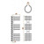 Reina Claro - Chrome Designer Towel Rail - 900mm x 300mm - Dimensions