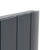 Adept KAVA Aluminium Horizontal Single Designer Radiator - 600 x 565mm - Anthracite