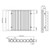 Adept KAVA Aluminium Horizontal Double Designer Radiator - 600 x 748mm - White - Dimensions