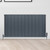 Adept KAVA Aluminium Horizontal Double Designer Radiator - 600 x 1124mm - Anthracite