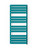 WARP T One Electric Towel Rail, 1110/500-RAL 5018 (Matt) Teal