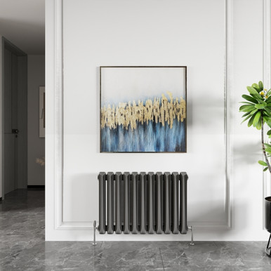 Reina Coneva Horizontal - Anthracite Mild Steel Radiator - 550mm x 790mm