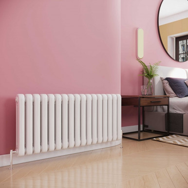 Reina Coneva Horizontal - White Mild Steel Radiator - 550mm x 1210mm