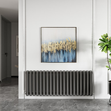 Reina Coneva Horizontal - Anthracite Mild Steel Radiator - 550mm x 1210mm