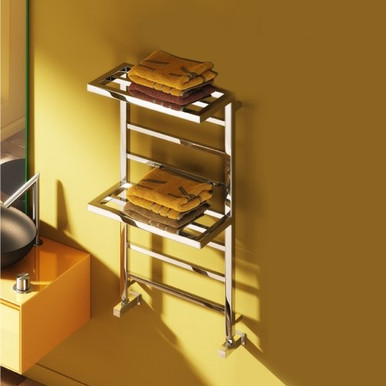 Reina Elvina 2 - Chrome Designer Towel Rail - 1000mm x 500mm