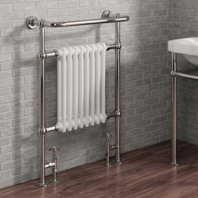 Reina Victoria - White Traditional Radiator - 960mm x 675mm
