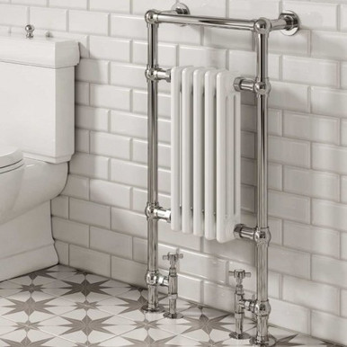 Reina Oxford - White Traditional Towel Rail  - 960mm x 536mm