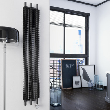 Terma Ribbon V Bluetooth Electric Radiator - 1800mm x 290mm - Metallic Grey