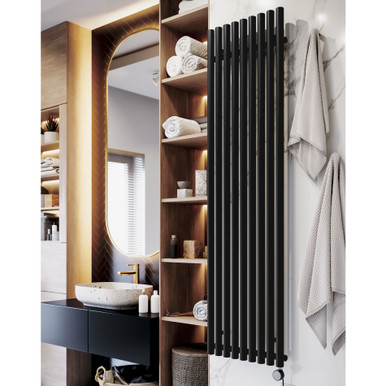 Terma Rolo Room Bluetooth Electric Radiator - 1800mm x 480mm - Heban Black