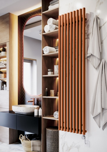 Terma Rolo Room Bluetooth Electric Radiator - 1800mm x 480mm - True Copper