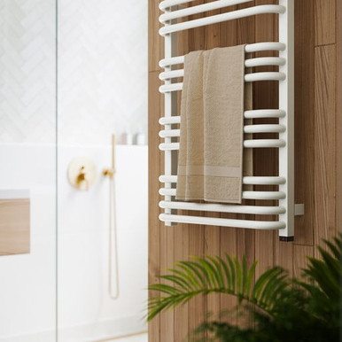 ALEX ONE Electric Towel Rail, 760/500-White RAL 9016