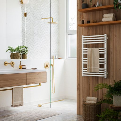 ALEX ONE Electric Towel Rail, 760/500-White RAL 9016