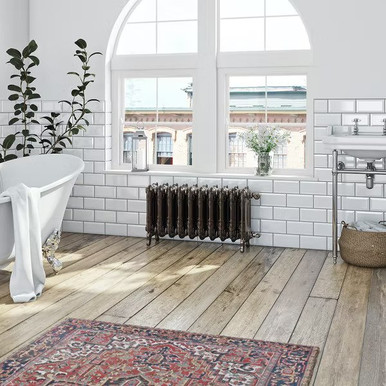 OXFORD FREESTANDING Cast Iron Radiator, 470/852 - Raw Metal