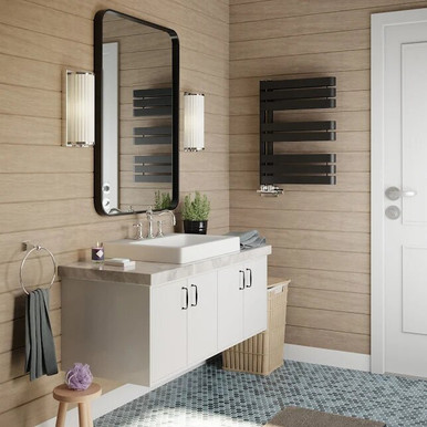 Terma WARP S 655 x 500 Heated Towel Rail - Soft 9005 Matt Black