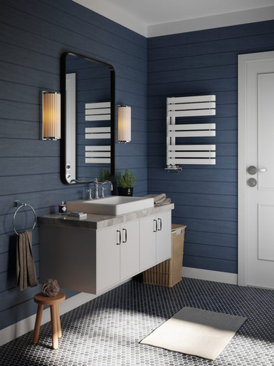 Terma WARP S 655 x 500 Heated Towel Rail - Soft 9016 Matt White